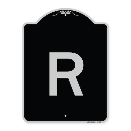 Sign With Letter R Heavy-Gauge Aluminum Architectural Sign